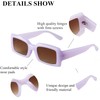 ADEWU Rectangular Sunglasses Women's 90s Retro Square Frame Large Trendy