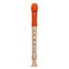 Mollenhauer 17214 Fipple Soprano Recorder, Digi, Orange, German Dopl. Soprano