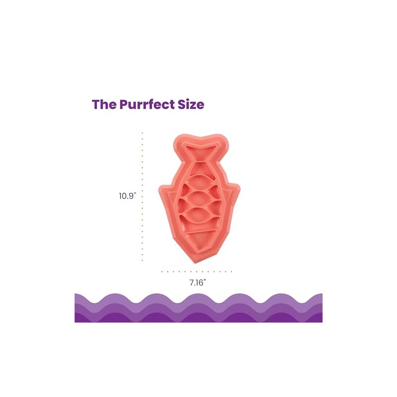 Petstages Fishie Fun Feed Mat - Comedero Lento para Gatos