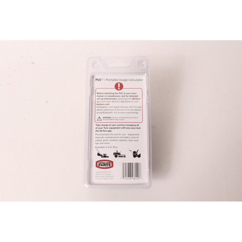 Toro Part # 99982 PUC Hour Meter