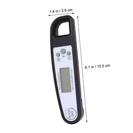 KONTONTY Luminous Foldable Thermometer with Removable Probe Fast Accurate Cooking and BBQ Temperature Gauge for Kitchen Black