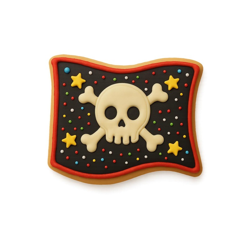 Pirate Flag Cookie Cutter - 4x3.38 Inches, Perfect for Nautical