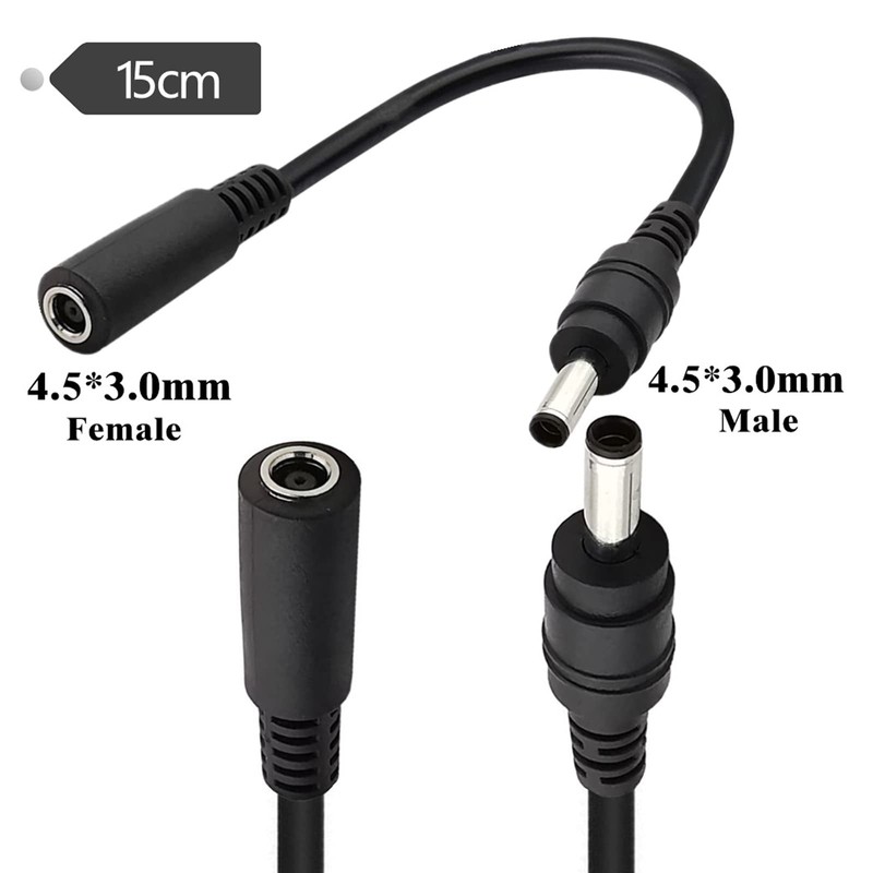 Discool Tip Adapter Converter Cable, Female DC 4.5 x 3.0