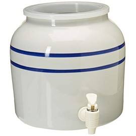 Bluewave Lifestyle Blue Stripe Design Beverage Dispenser Crock