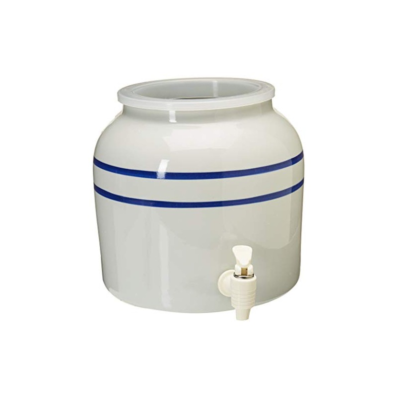 Bluewave Lifestyle Blue Stripe Design Beverage Dispenser Crock