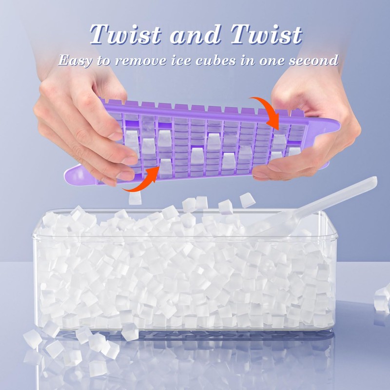 Mini Ice Cube Tray for Freezer: GGUW Nugget Ice Cube