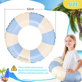 GUBOOM Children's Swimming Ring, Inflatable Swimming Pool Float, Durable Swimming Hoop, Air Mattress, Inflatable for Children 5-9 Years (B)