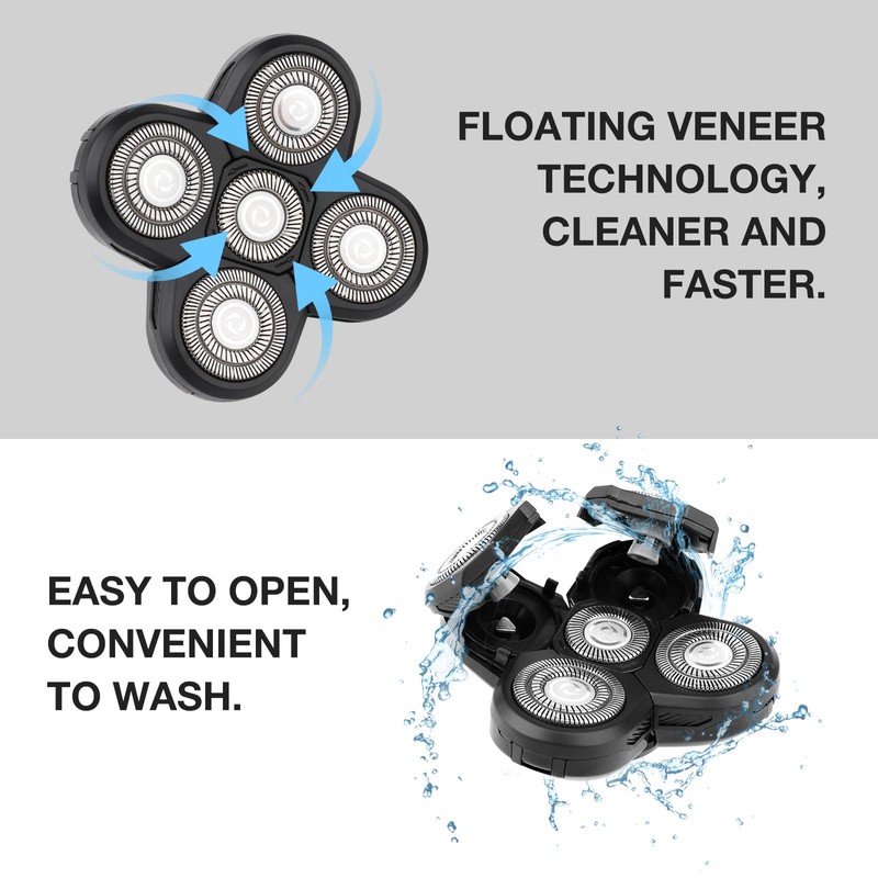 5 Head Replacement Blade Universal 5 Blades Razor Replacement Heads