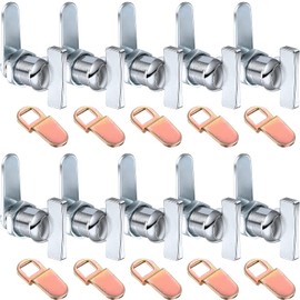 10-Piece 7/8" Thumb Operated Offset Cam Compartment Lock for RV, Vehicles & Storage