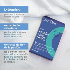 plusOne Parches para dormir Blissful - Parches de magnesio y L-teanina, 14 unidades