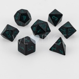 Mini Metallwürfel - Arkane Patina - 7 Teile Set - Made in Germany