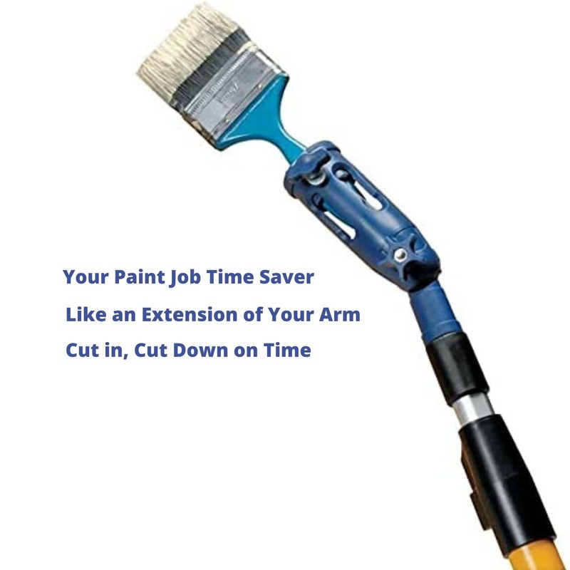 Multi-Angle Paint Brush Extender - Extension Pole Attachment Holder for