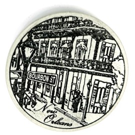 Unbranded VINTAGE NEW ORLEANS Bourbon Street SOUVENIR REFRIGERATOR MAGNET