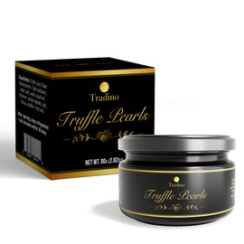 Tradino Premium Black Truffle Pearls – Gourmet Finishing Pearls from Spain, Exquisite Culinary Delight, Perfect for Enhancing Dishes, 2.82 Oz