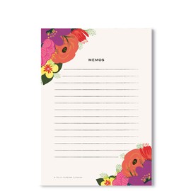 Felici Forever Floral Notepad Tear Off sheets A5 Daily to do list pad Things to do today Memo Note Pad Letter Writing Pad 50 pages 90gsm