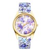 Avaner Women's Leather Wrist Watches Ladies Large Face Floral Printed