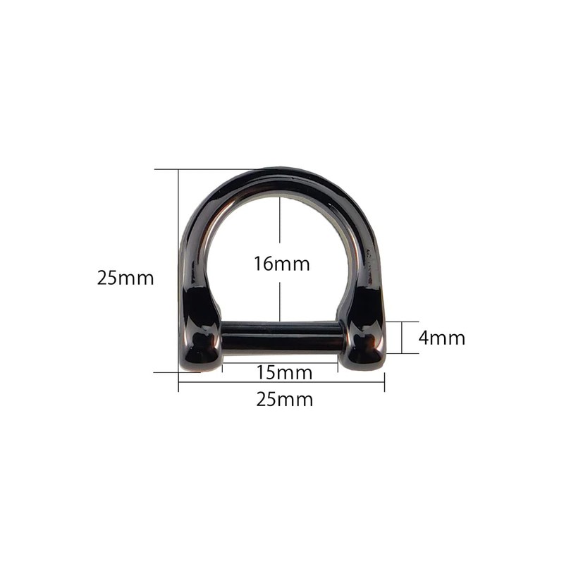 [Leather King] Hand Ring (D Can) Screw Type (Black Nickel)