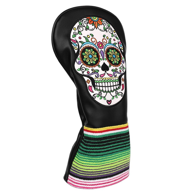 SHABIER Black Golf Driver Headcover with Skull Design for Golf