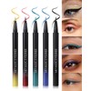 5 Color Glitter Liquid Eyeliner Kit- Shimmery Gold, Blue, Green,