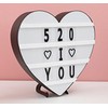 Cinema Light Box Black Heart Shaped LED Light Up Light