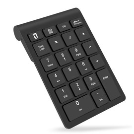 Foloda Bluetooth Number Pad, Wireless 10 Keys USB Number Numeric Keypad for Laptop, 22 Keys Extensions Numpad Keyboard Computer Laptop Accessories (NO Receiver)