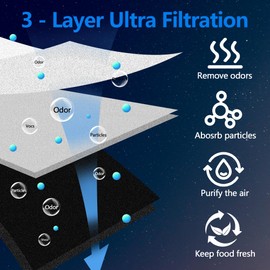 LT120F Refrigerator Air Filter Replacement for LG LT120F Kenmore Elite 46-9918 469918 9918 Replaces ADQ73214402 ADQ73214403 ADQ73214404-3 Pack