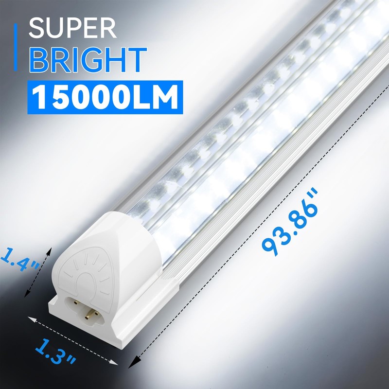 SHOPLED LED Shop Light 8FT, 100W 5000K Daylight White, 15000LM