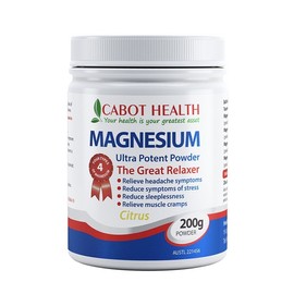 Cabot Health Magnesium Powder Ultra Citrus 200g