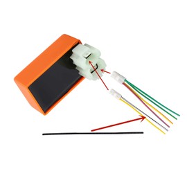 GY6 High-Performance Racing Ignition Coil Kit With 6-pinIgnition Controller, 3-Electrode A7TC Spark Plug,Suitable For GY6 ATV 49cc 50cc 125cc 150cc 139QMB QMJ QMI157 Ignition CoilIdeal Choice (Yellow)