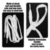 CVDYWDJIE 4 Pairs White Plush Shoelaces, Cute Sneaker Laces, Soft
