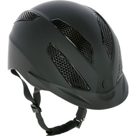 Covalliero eXite Riding Helmet for Men and Women, Disc System, Flexible Helmet Shield, Ventilation System, Fast-Click Closure, Black, 52-56 cm
