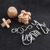 6pcs DIY Wooden Metal Jigsaw Intelligent Educational Puzzle Lock Toys