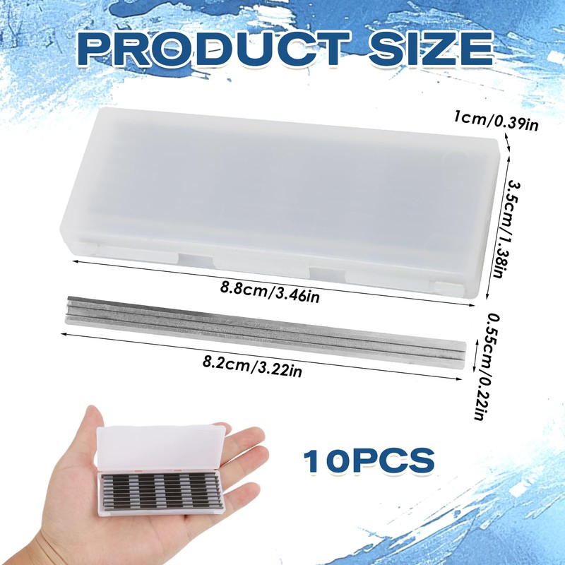 MILAKE 10 Pcs 3-1/4" Planer Blades Replacement Part Compatible with