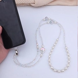 Turkalla Smartphone Shoulder Strap, 3 Pieces, Includes Leather Perch, Matching Keys, Cards, Coin Purse, Smartphone Strap, Crossbody Shoulder Strap, Adjustable 39.4 - 55.1 inches (100 - 140 cm), Tag