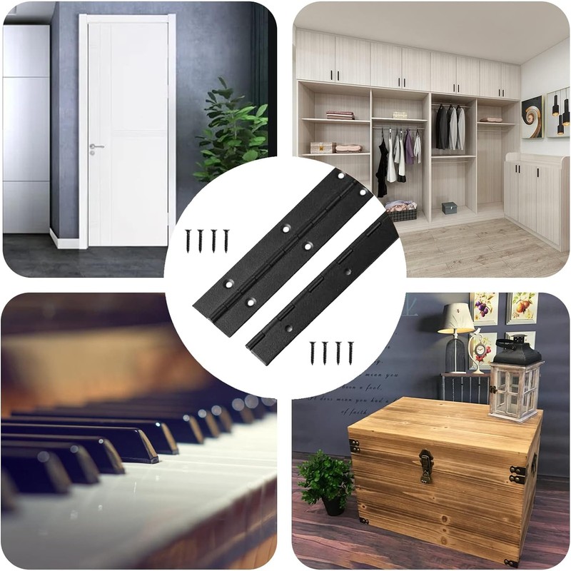 EYSOLD 2PCS Continuous & Piano Hinges,18-Inch Heavy Duty Stainless Steel