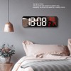 LED 9.1in Mirror Clock Multifunctional Digital Alarm Date Humidity Clock