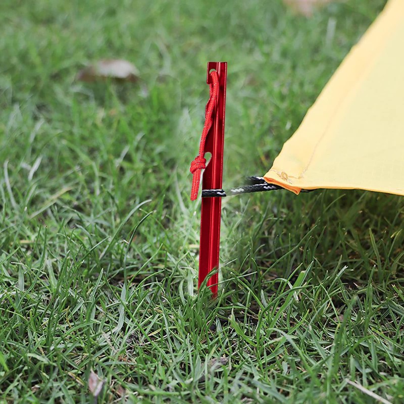 WIFUN 12 Pieces Tent Pegs, Triangular sawtooth Heavy Duty Tent