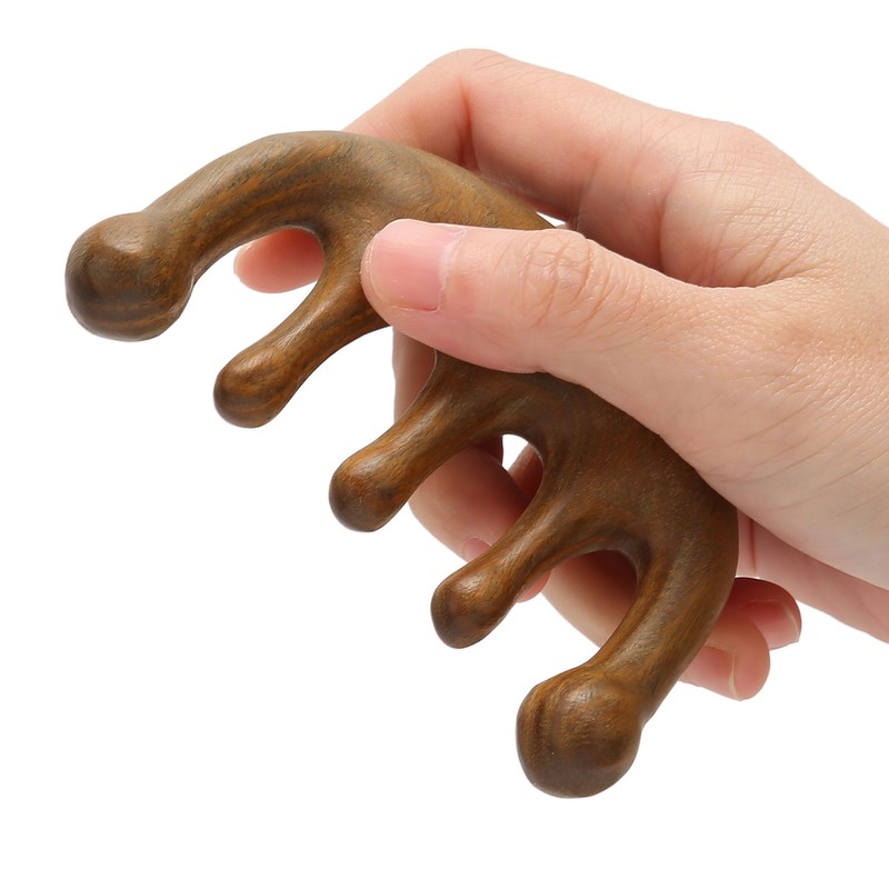 Wood Massage Comb Sandalwood Scraping Scalp Massage Comb for Head
