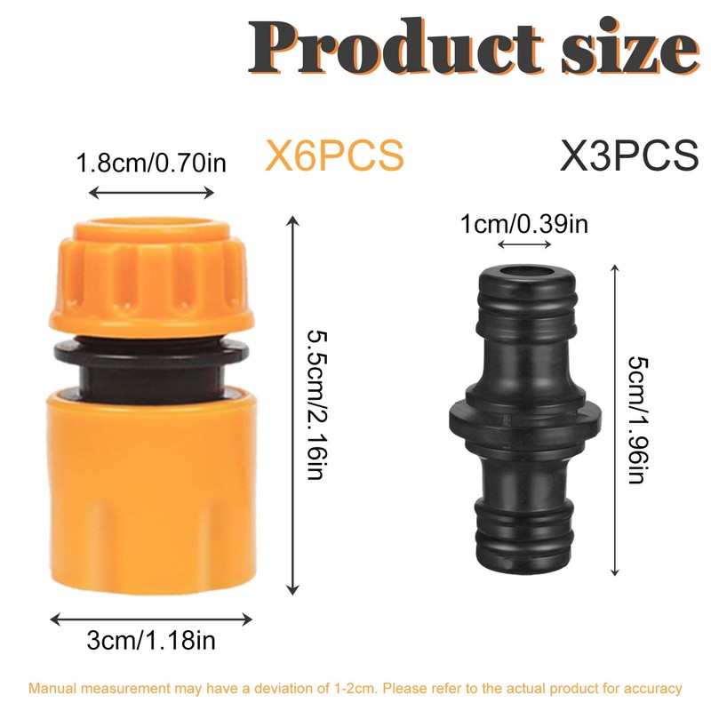 ATB Foger 9 Pcs Hose Connector Kit Garden Hose Fitting