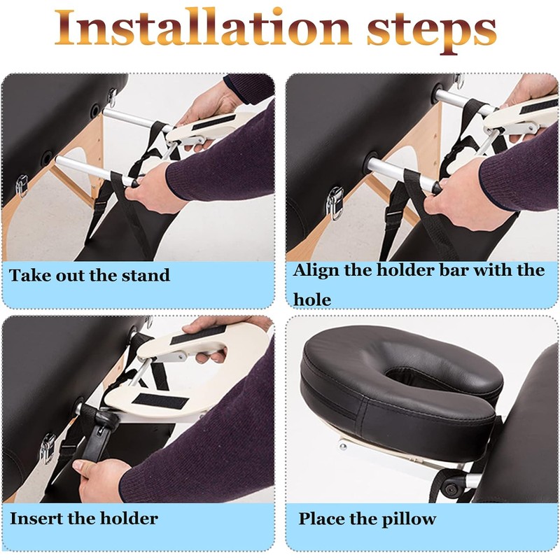 Reposacabezas de Masaje Ajustable de Aluminio para Cama y Cuna