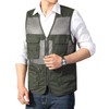 Gihuo Men's Mesh Multi Pockets Outdoor Fishing Safari Travel Vest(Army