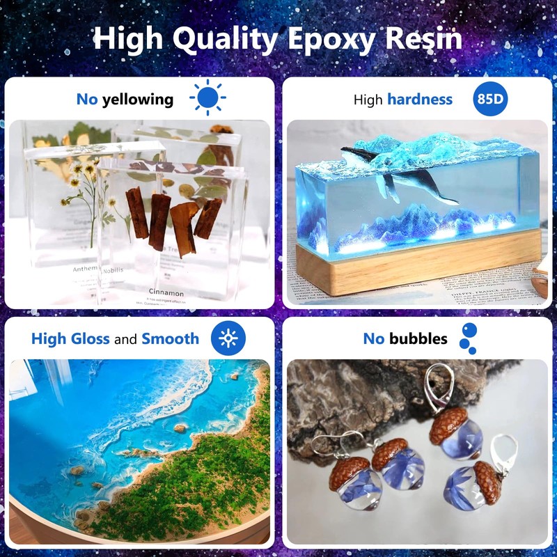 KISREL Deep Pour Epoxy Resin, 96OZ Resin Epoxy Kit (2:1)