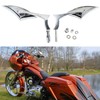 Chrome Motorcycle Cruiser Blade Mirrors For Harley Davidson Street Glide