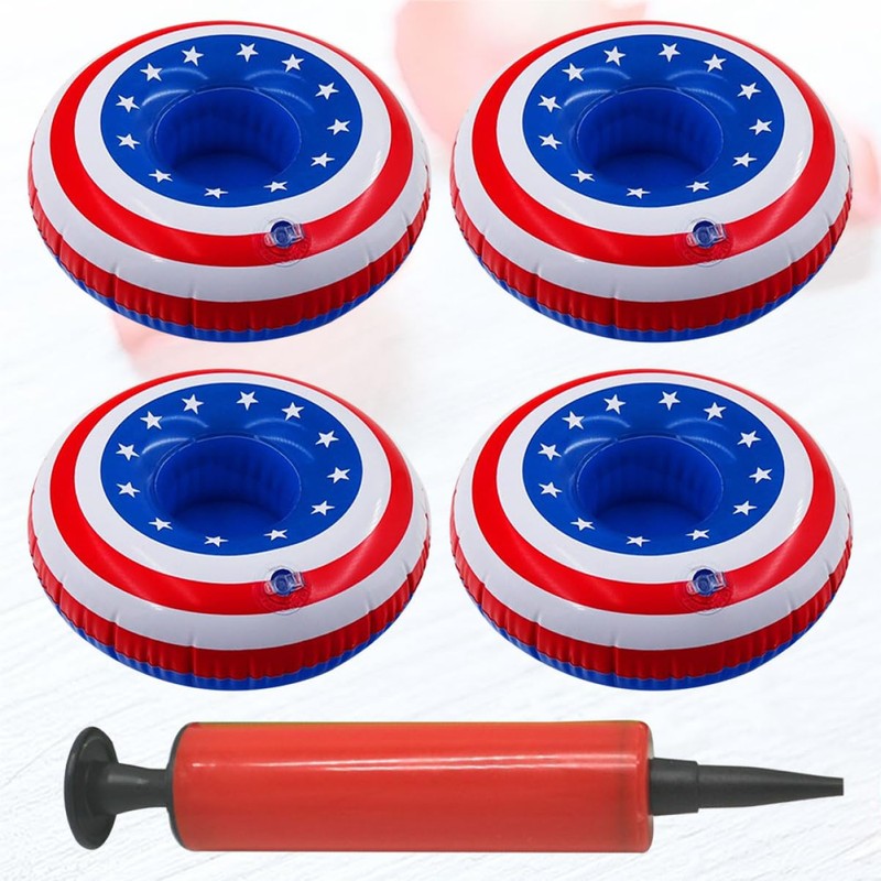 ORFOFE Star Pattern Floating Piece PVC Cup Holder Set for