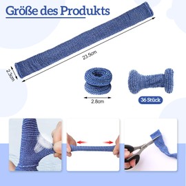 BORISCA 35 Stück Fingerverband, Finger Bob Fingerverband Fingerlinge Elastisch Fingerpflaster Atmungsaktiv Fingerschutz Fingerschützer, Fingerkuppenschutz Finger Bandage für Arbeit und Küche(Blau)