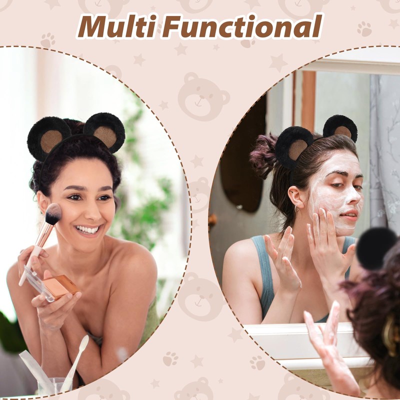 Sightor Bear Ears Headband, Cute Bear Hairband Movable Ear Head