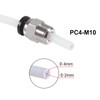 AIDOMAK 8 Pcs PC4-M10 Pneumatic Fitting for 3D Printers, Stainless