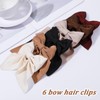 Ajcotahm 6 PCS Hair Bows for Women Silky Satin Bow