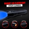 FADOMALL Blue Light LED Flashlight Single Mode Adjustable Focus Night