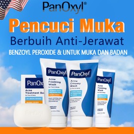 PanOxyl (Import AS) PanOxyl 10% Pencuci Buih Jerawat Benzoyl Peroksida 10% - Ejen Antibakteria Berkepekatan Tinggi, PanOxyl Benzoyl Peroksida, PanOxyl Pencuci Buih Jerawat, PanOxyl Pencuci Badan